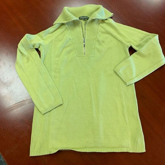 Eddie Bauer Line Zip Neck Sweater sz L - Picture 1 of 3
